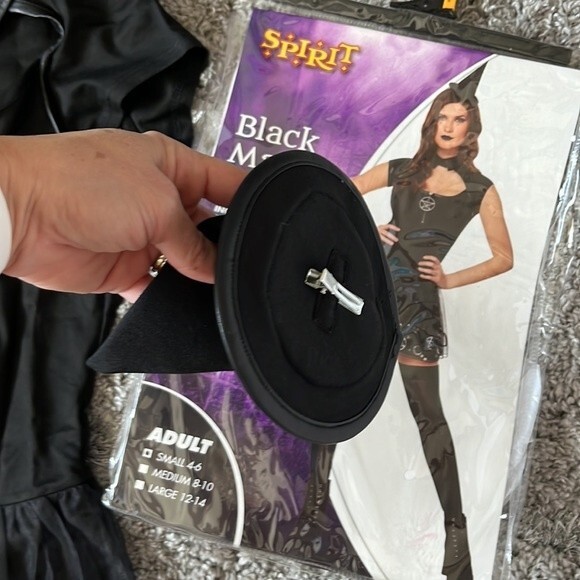 Black Magic Witch Halloween Costume Small Witchy Goth Cosplay Whimsygoth Magic - Picture 10 of 15